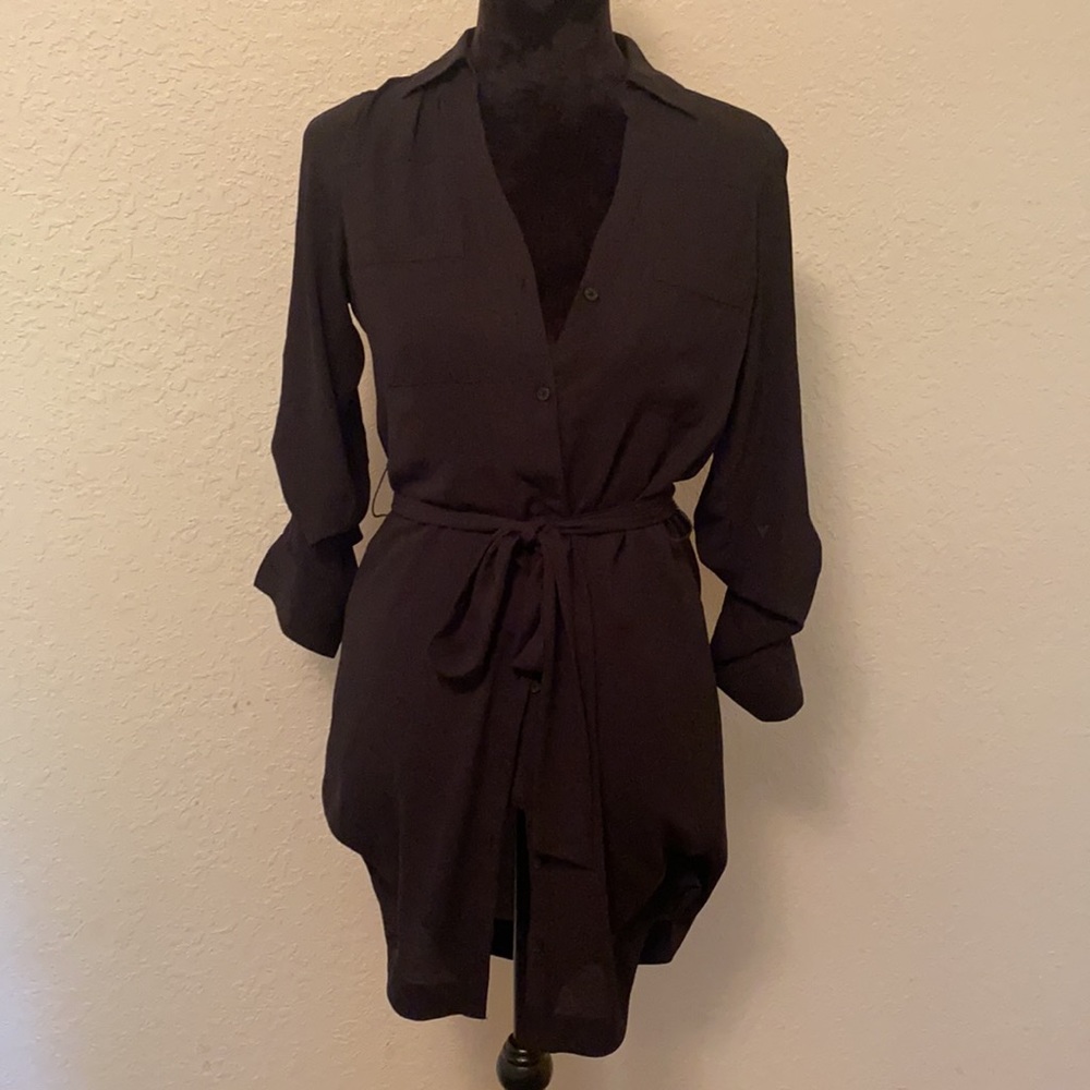 Express Tie-Waist Shirt Dress
